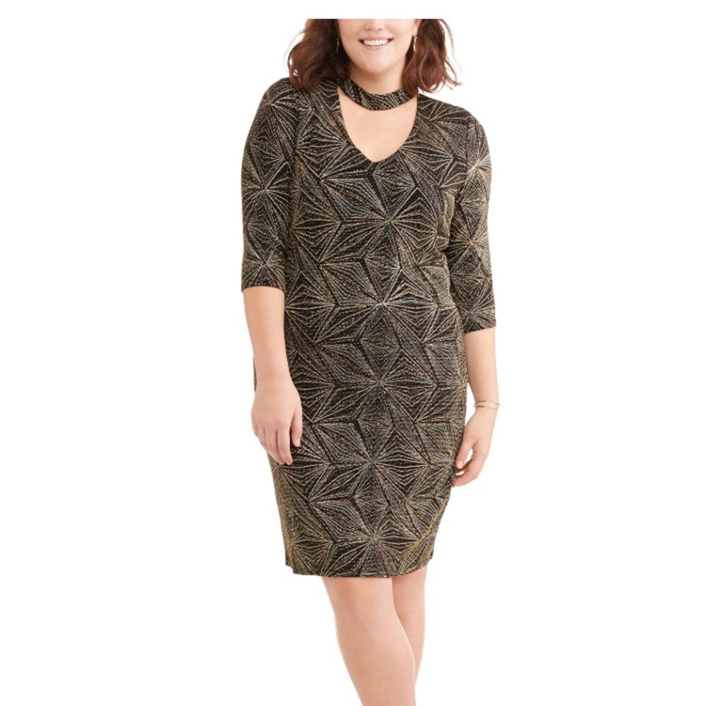 NWT Paper Doll Plus 3/4 Sleeve Midi Dress